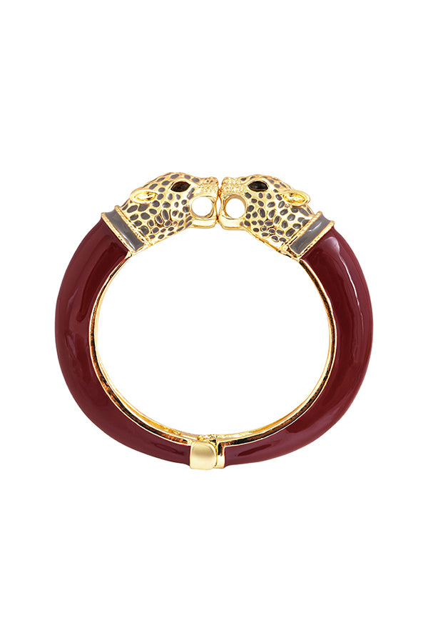 EPICEA PANTHER BURGUNDY LACQUER BANGLE
