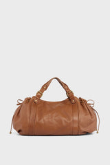 24H GOAT LEATHER CAMEL HANDBAG