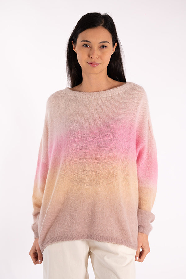 FAME PINK TIE DYE SWEATER