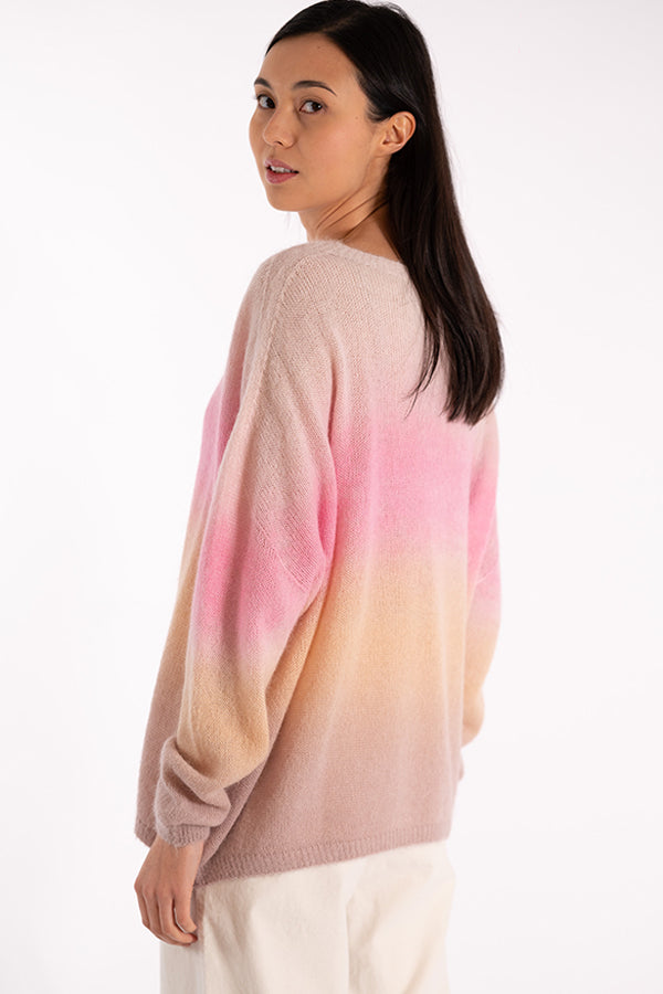 FAME PINK TIE DYE SWEATER