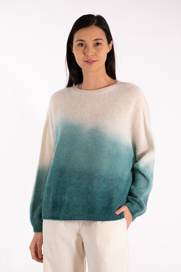 FAME GREEN TIE DYE SWEATER