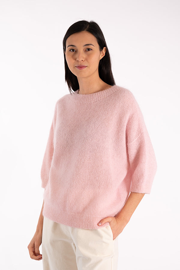 FREYA BABY PINK CREWNECK SWEATER