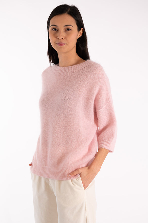 FREYA BABY PINK CREWNECK SWEATER