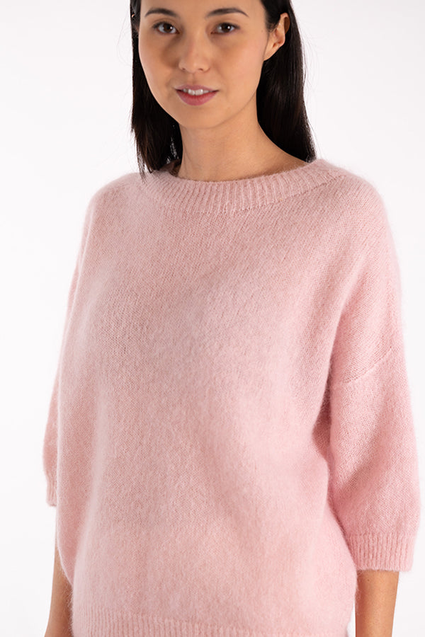 FREYA BABY PINK CREWNECK SWEATER