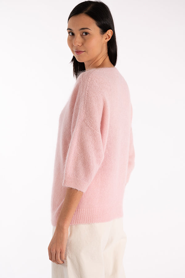 FREYA BABY PINK CREWNECK SWEATER