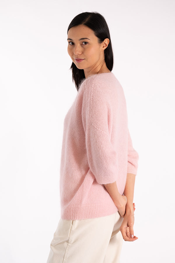 FREYA BABY PINK CREWNECK SWEATER