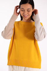 ELVIS YELLOW COLORBLOCK SWEATER