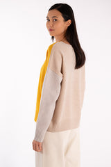 ELVIS YELLOW COLORBLOCK SWEATER