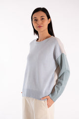 ELVIS BLUE COLORBLOCK SWEATER