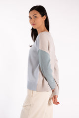 ELVIS BLUE COLORBLOCK SWEATER