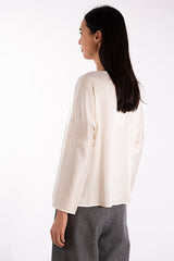 ROSE OFF-WHITE SATIN TOP