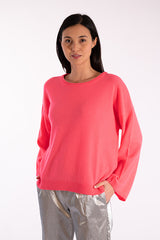 INDIANA FLAMINGO CASHMERE CREWNECK SWEATER