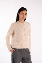 COCO OFF WHITE FLUFFY CARDIGAN