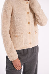 COCO OFF WHITE FLUFFY CARDIGAN