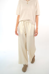 RUBY LIGHT GOLD LINEN BLEND TROUSERS