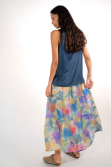 SIENNA TURQUOISE PAINTS SKIRT