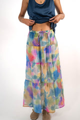 SIENNA TURQUOISE PAINTS SKIRT