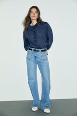 ANNA MODERN UTILITY STYLE WIDE LEG JEANS