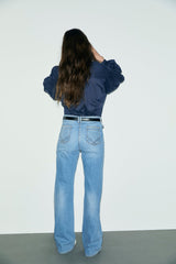 ANNA MODERN UTILITY STYLE WIDE LEG JEANS