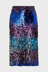 BELLINDA STRAIGHT MULTICOLOR SEQUIN SKIRT