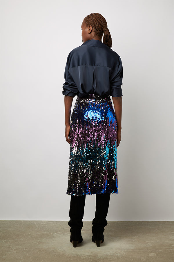 BELLINDA STRAIGHT MULTICOLOR SEQUIN SKIRT