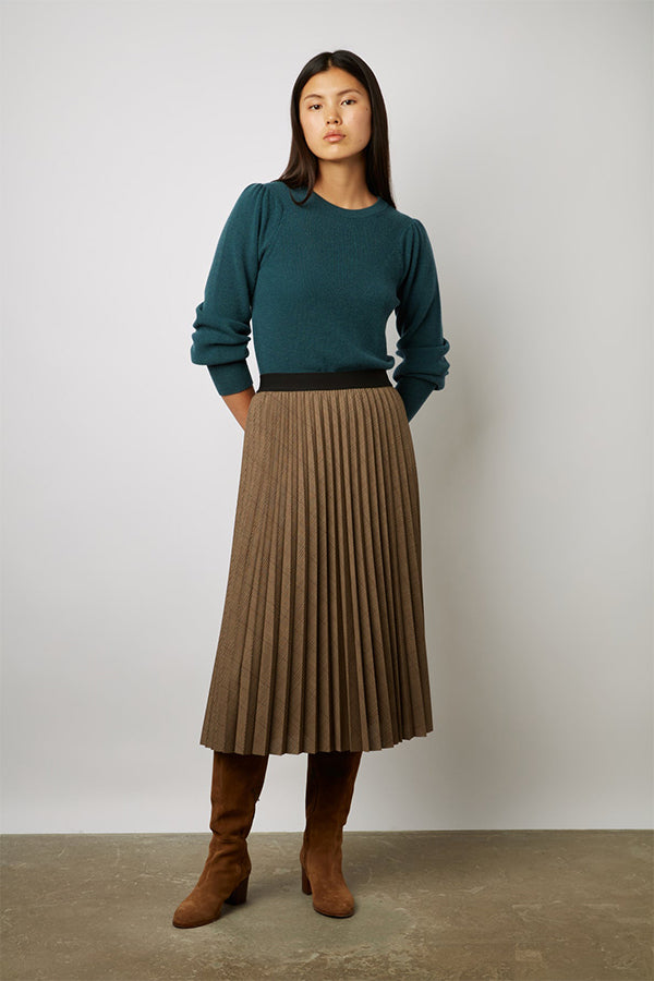 BETTYLOU PLEATED PRINCE OF WALES SKIRT