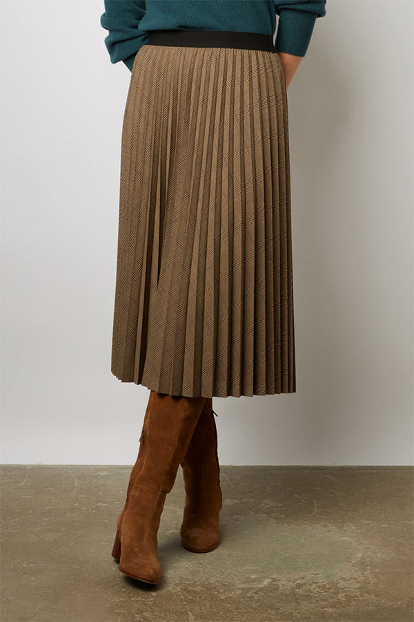 BETTYLOU PLEATED PRINCE OF WALES SKIRT