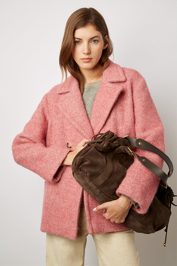 SOCRATE ALPACA BLEND SHORT WOOL COAT