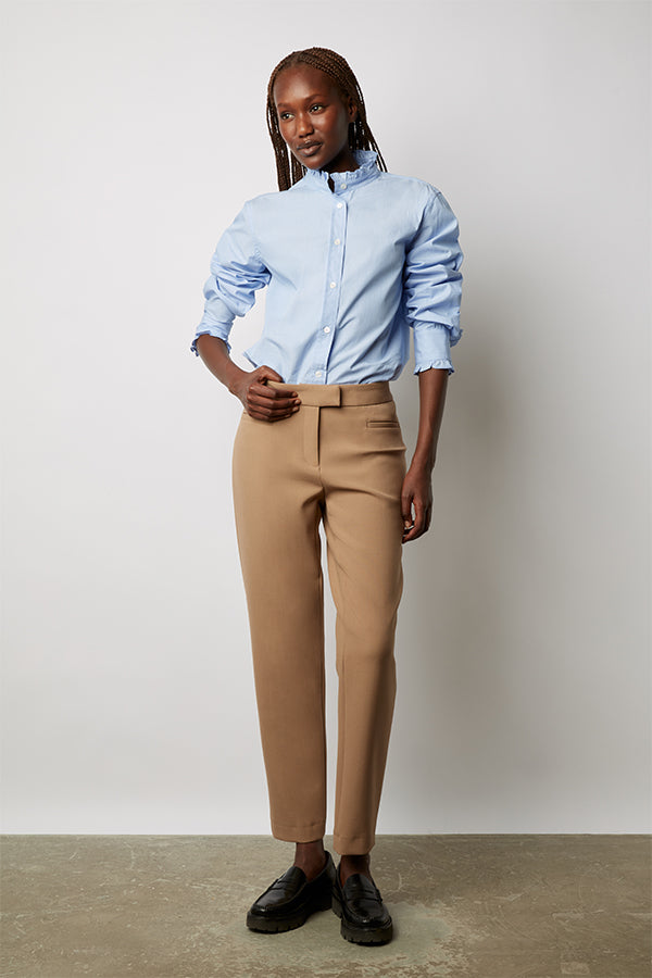 ECATERINA CAMEL 7/8 STRAIGHT TROUSERS