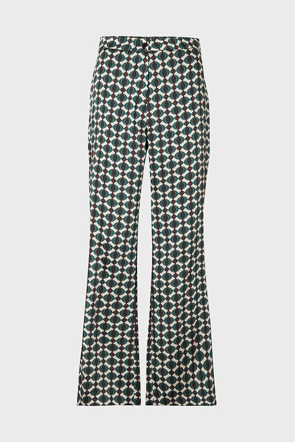 ERICA SOFT GEOMETRIC PRINT TROUSERS