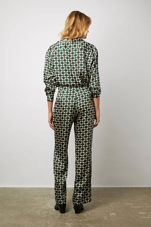 ERICA SOFT GEOMETRIC PRINT TROUSERS