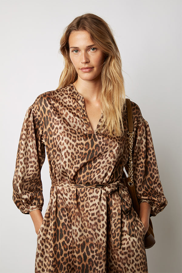 JULIAN LEOPARD PRINT MAXI DRESS