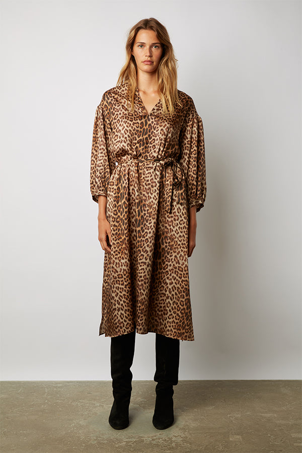 JULIAN LEOPARD PRINT MAXI DRESS