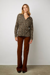 ABIGAEL LEOPARD PRINT COTTON SHIRT