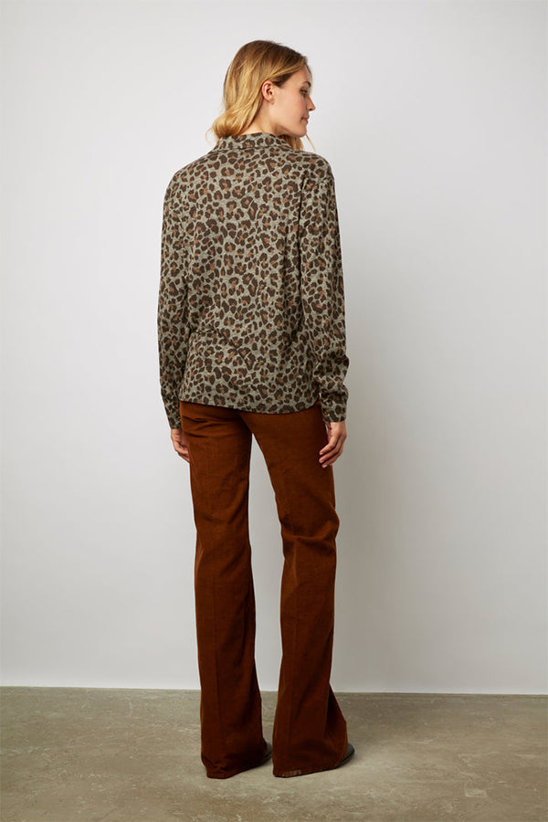 ABIGAEL LEOPARD PRINT COTTON SHIRT