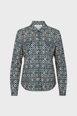 ABIGAEL LOZENGE PRINT COTTON SHIRT