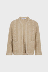 BONY CHUNKY KNIT WINTER LUREX CARDIGAN