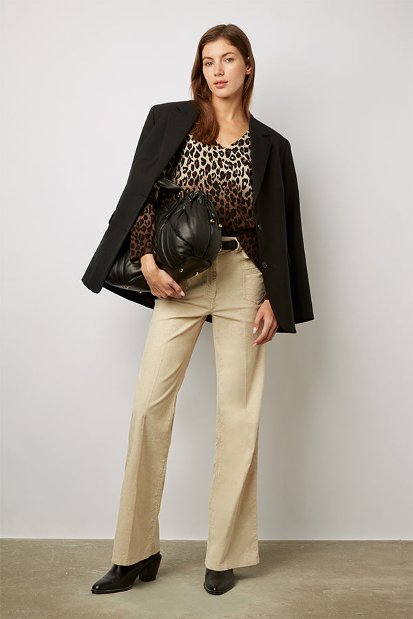 LAVINIA GRADIENT LEOPARD PRINT WOOL SWEATER