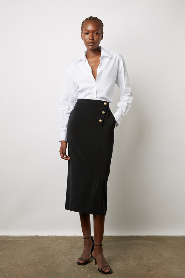 DELILEA STRAIGHT MIDI SKIRT