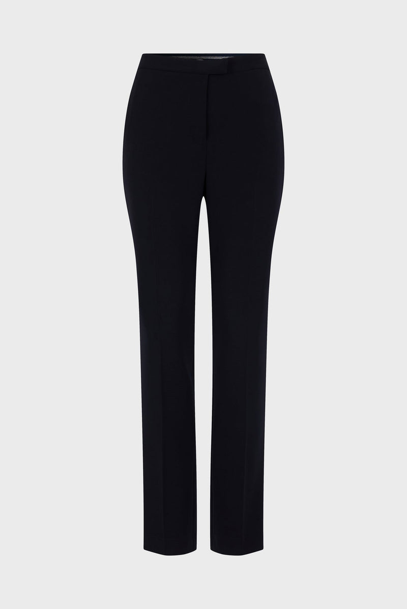 CAINA BLACK 7/8 STRAIGHT TROUSERS