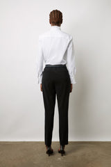 CAINA BLACK 7/8 STRAIGHT TROUSERS