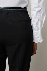 CAINA BLACK 7/8 STRAIGHT TROUSERS