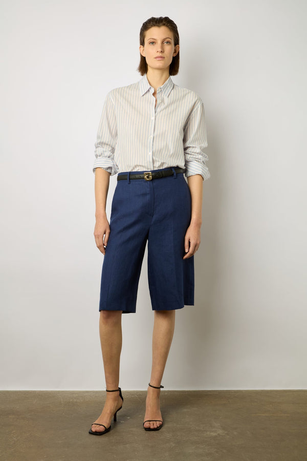 CELENN TAILORED LINEN BERMUDA SHORTS