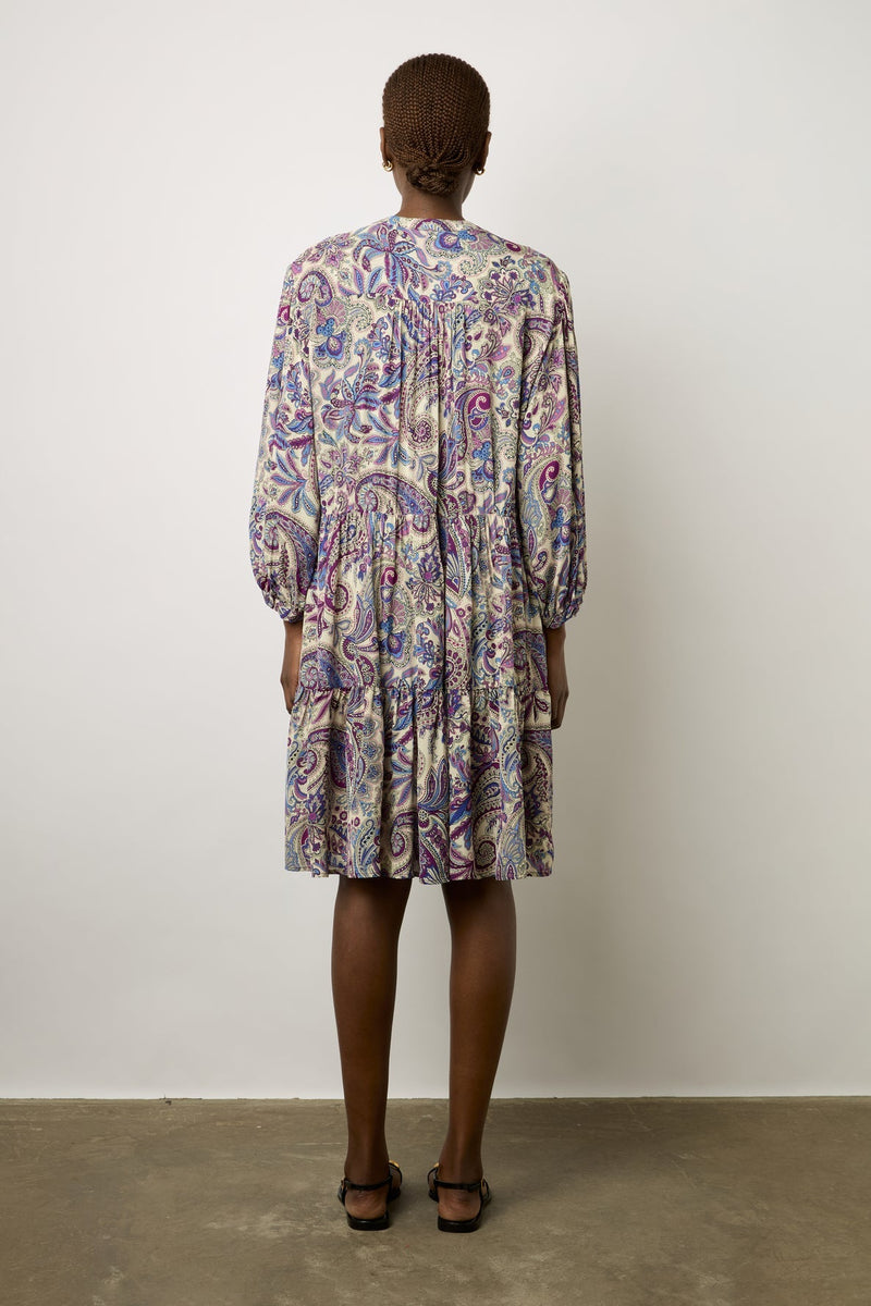 EOLIA PAISLEY PRINT DRESS