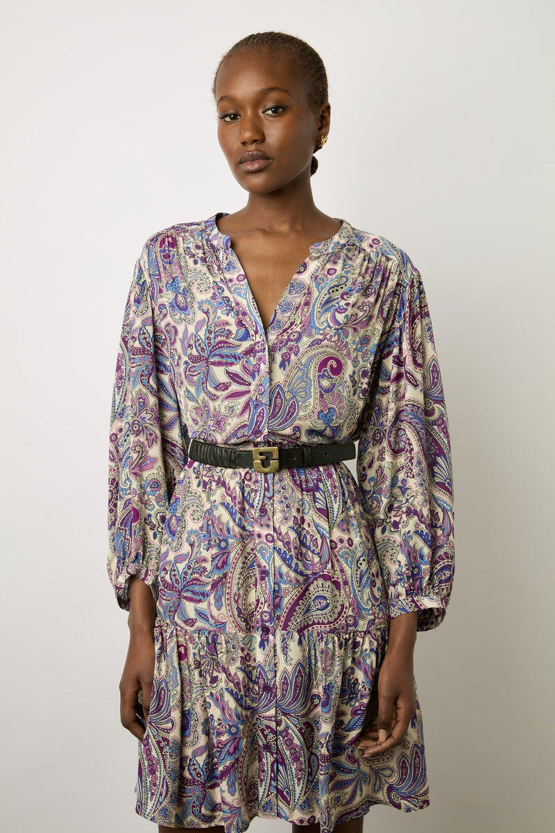 EOLIA PAISLEY PRINT DRESS