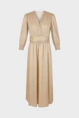 ELLINE GOLD LUREX MAXI DRESS