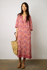 EVAN SOFT ETHNIC PRINT MAXI DRESS