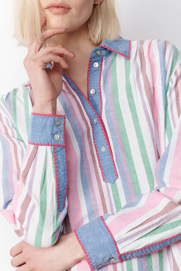 GIUSEPPA MULTICOLOR STRIPED SHIRT