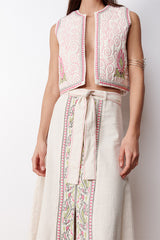 MAEVA MIDI EMBROIDERED SKIRT