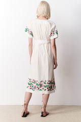 TINA EMBROIDERED MIDI DRESS